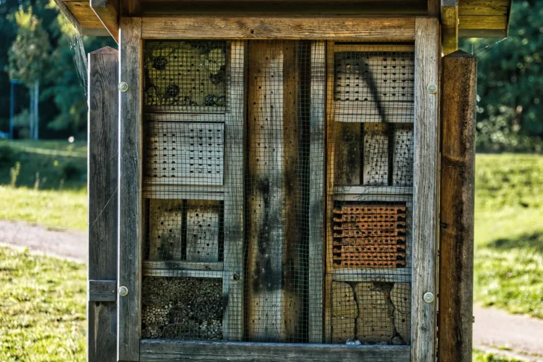 Insectenhotel op bedrijfsterrein ter ondersteuning van biodiversiteit stimuleren